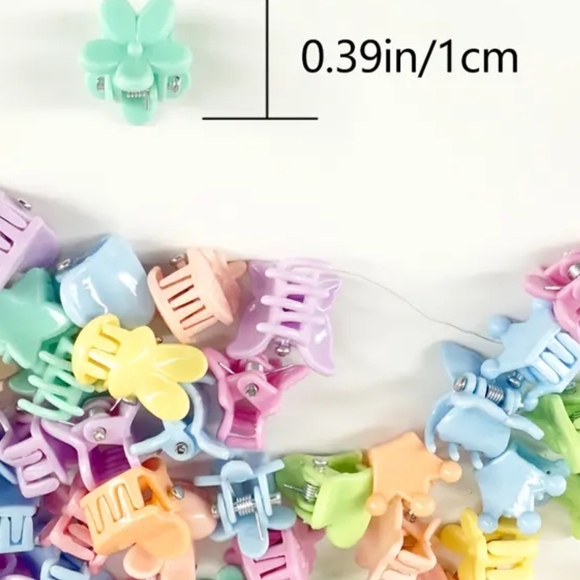 Colorful Mini Hair Clips Set - Picture 2 of 2